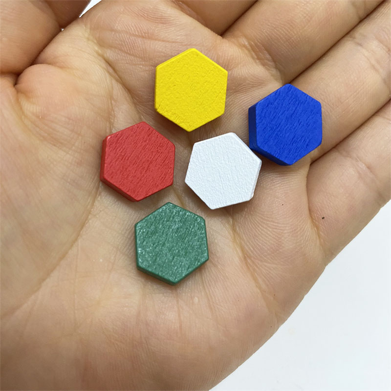 Board Game Economy - 50 pezzi in legno prisma esagonale