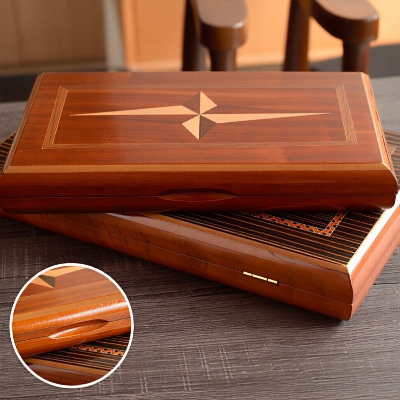 Board Game Yearbook - Backgammon in Legno Massello 11-19 Pollici,