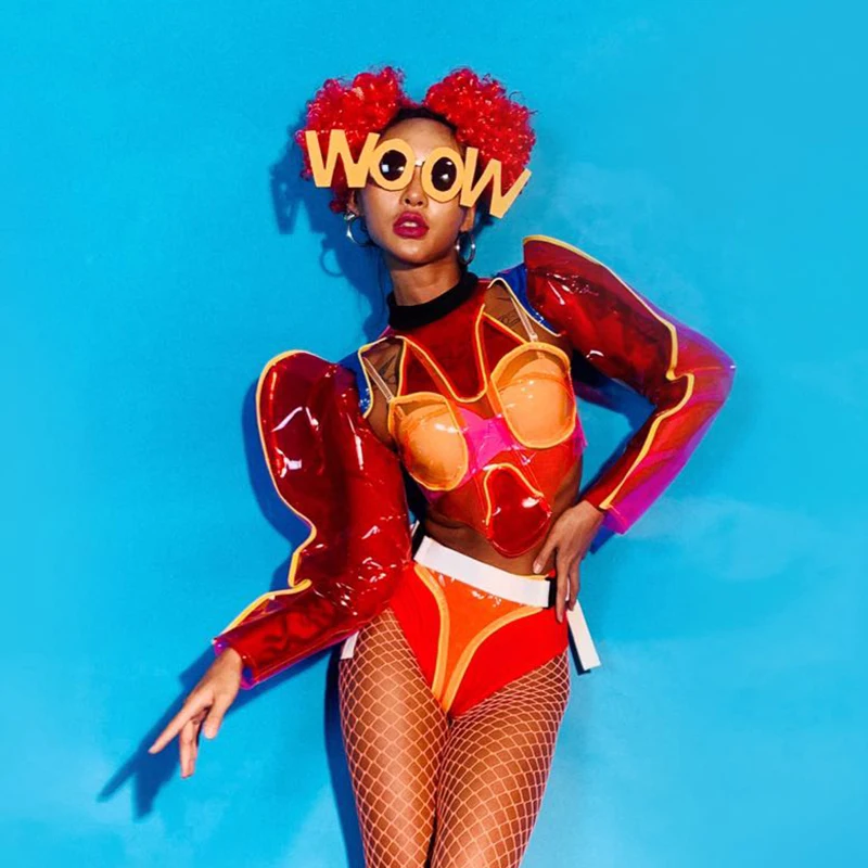 Board Game Yogi - Rosso trasparente Clown Rave Outfit Pole